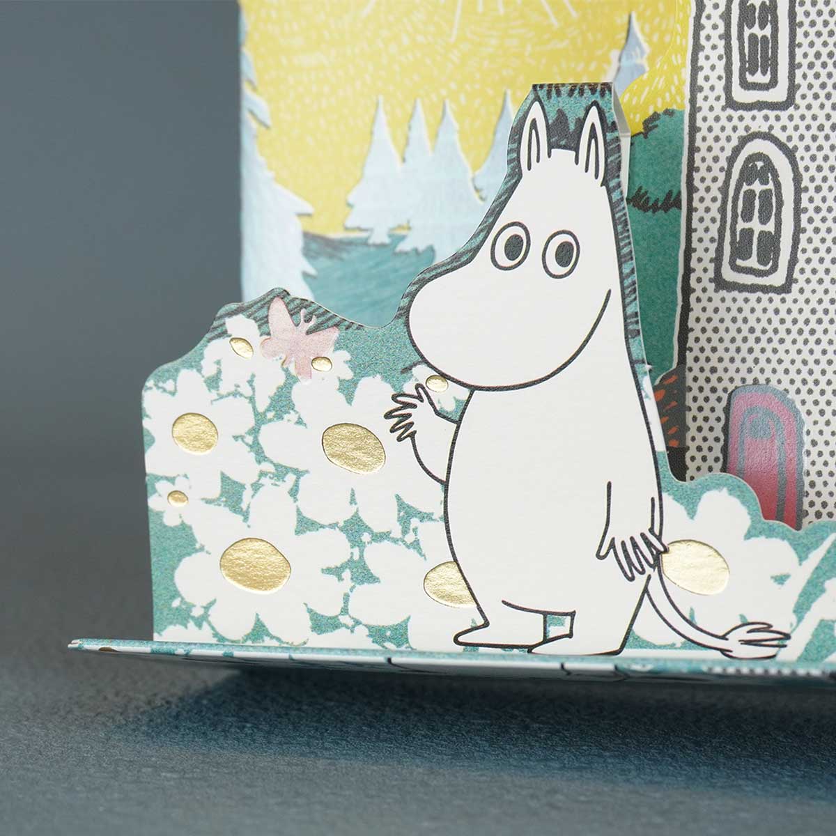 Moomin ムーミン Linnapaperi リンナパペリ 3Dポップアップカード ( ムーミンとムーミンハウス )