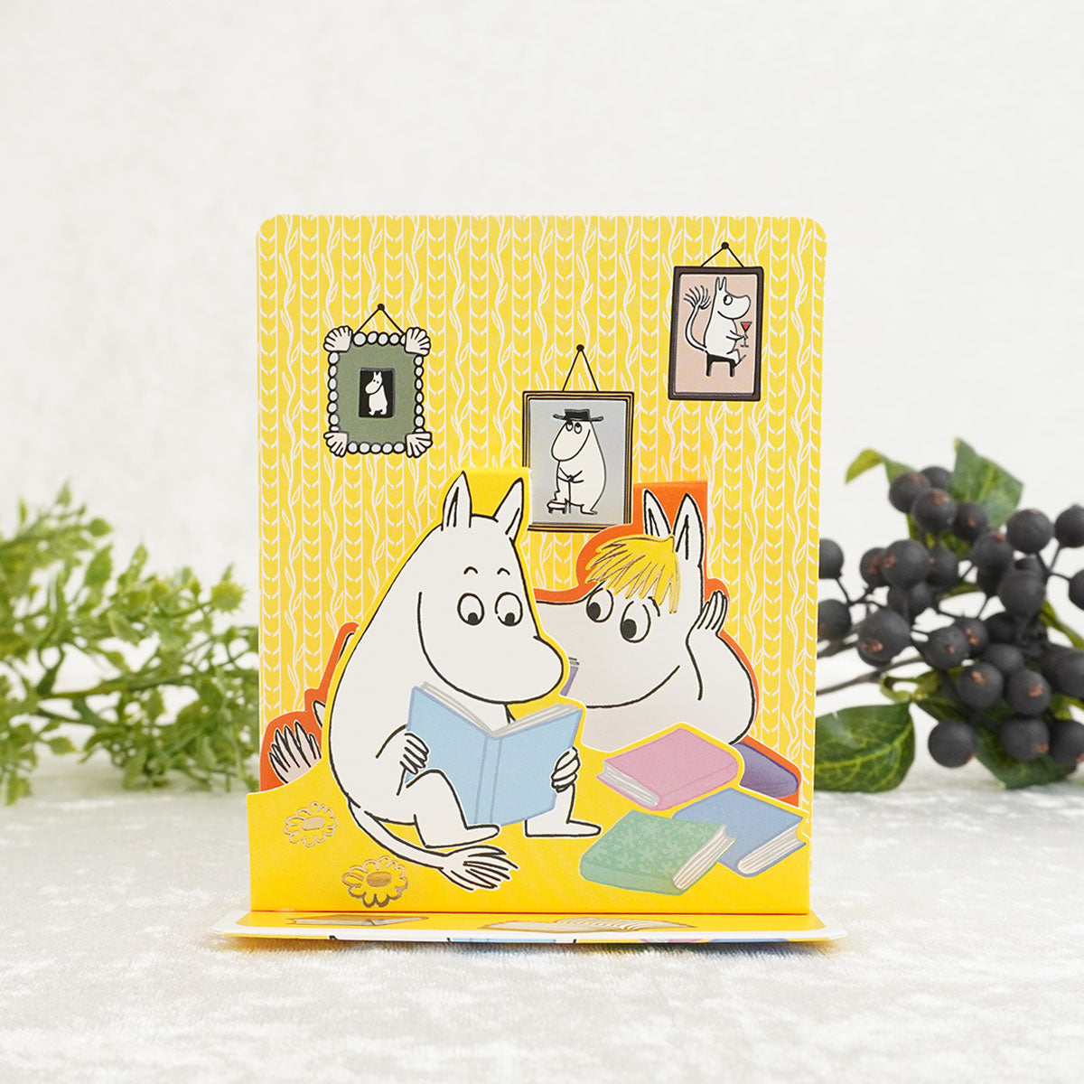 Moomin ムーミン Linnapaperi リンナパペリ 3Dポップアップカード ( ムーミンとスノークのおじょうさん / 読書 )
