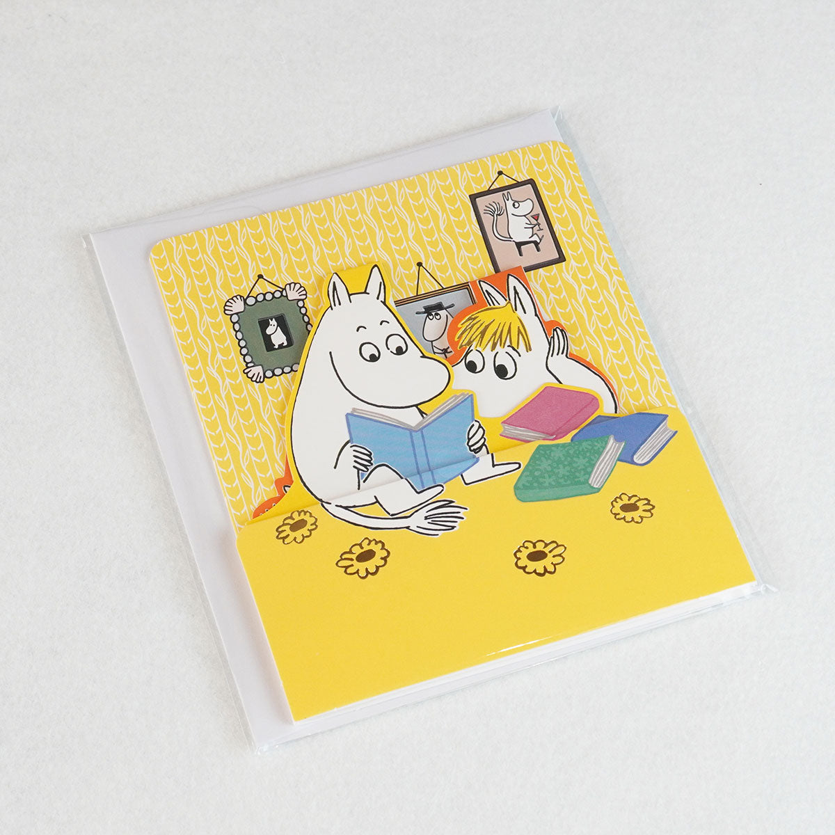 Moomin ムーミン Linnapaperi リンナパペリ 3Dポップアップカード ( ムーミンとスノークのおじょうさん / 読書 )