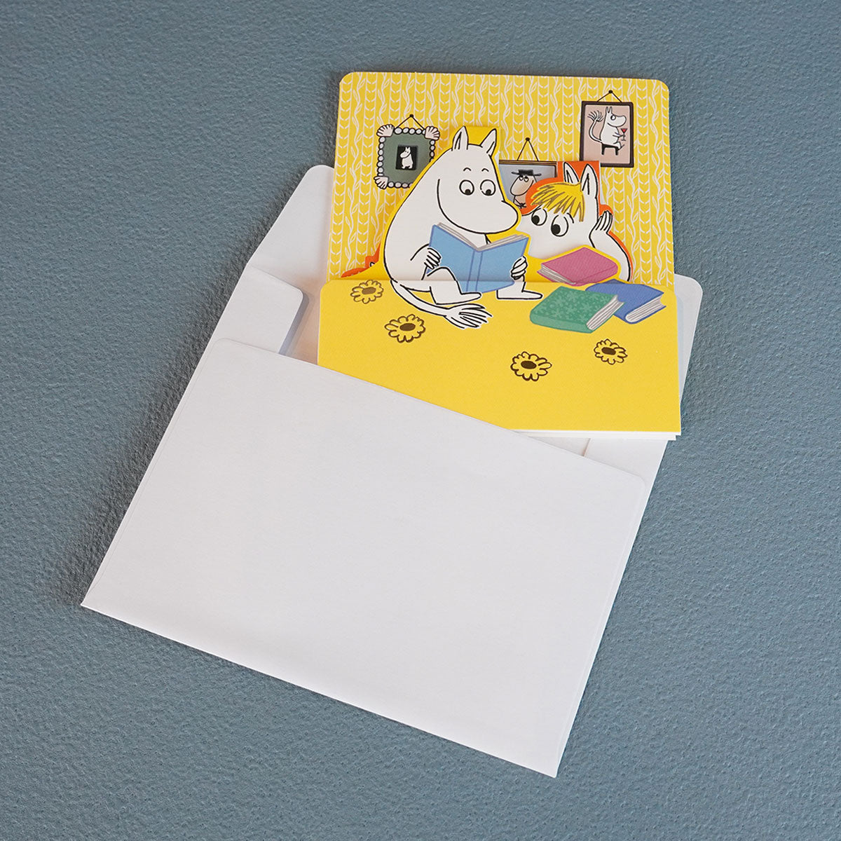 Moomin ムーミン Linnapaperi リンナパペリ 3Dポップアップカード ( ムーミンとスノークのおじょうさん / 読書 )