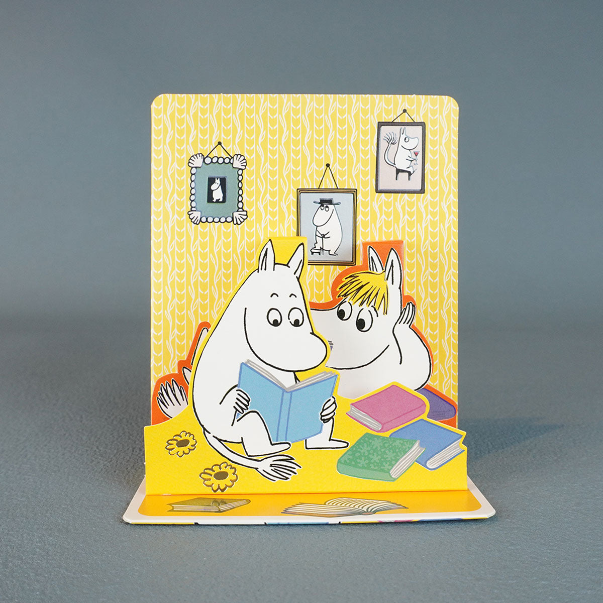 Moomin ムーミン Linnapaperi リンナパペリ 3Dポップアップカード ( ムーミンとスノークのおじょうさん / 読書 )