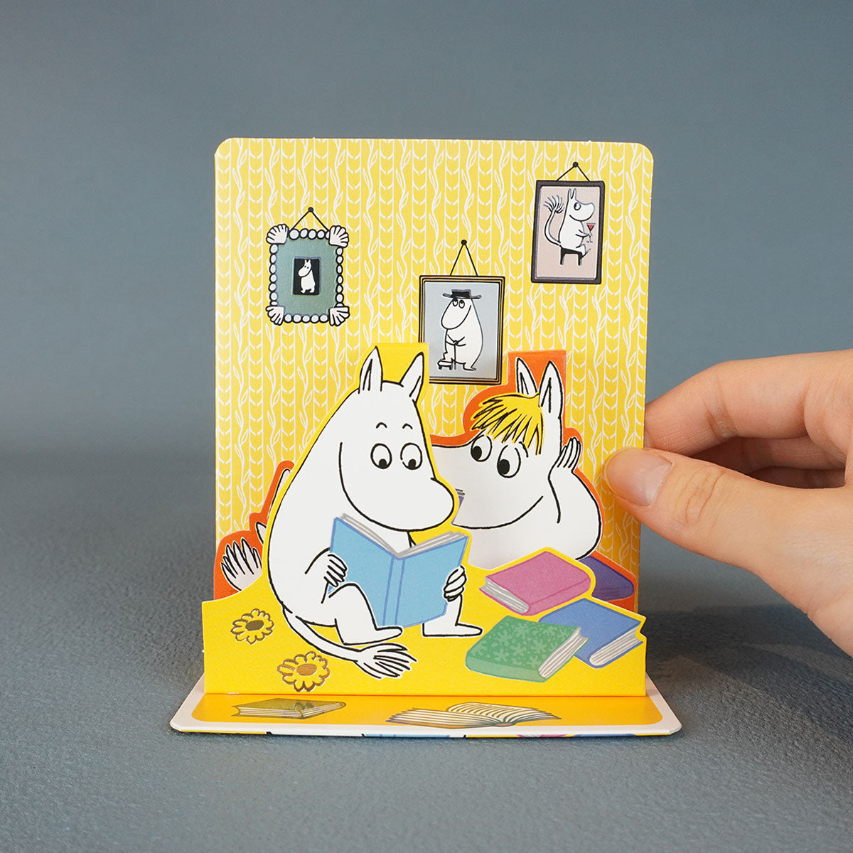 Moomin ムーミン Linnapaperi リンナパペリ 3Dポップアップカード ( ムーミンとスノークのおじょうさん / 読書 )