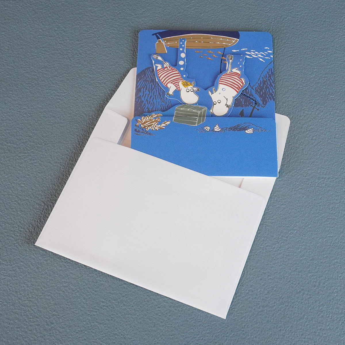 Moomin ムーミン Linnapaperi リンナパペリ 3Dポップアップカード ( ムーミンとスノークのおじょうさん / ダイビング )