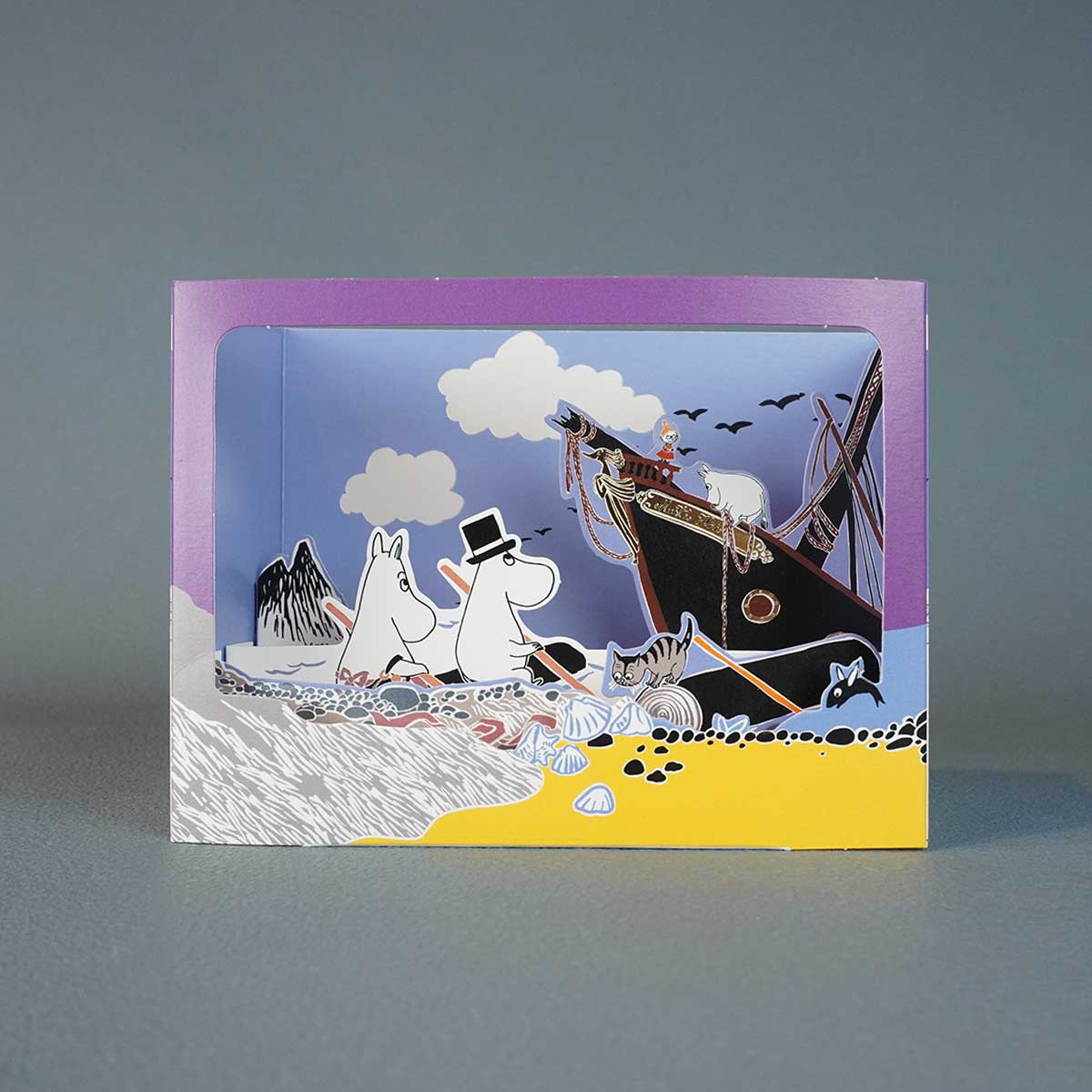 Moomin ムーミン Linnapaperi リンナパペリ 3Dシアターポップアップカード ( ムーミンキャラクターズ / 船 )