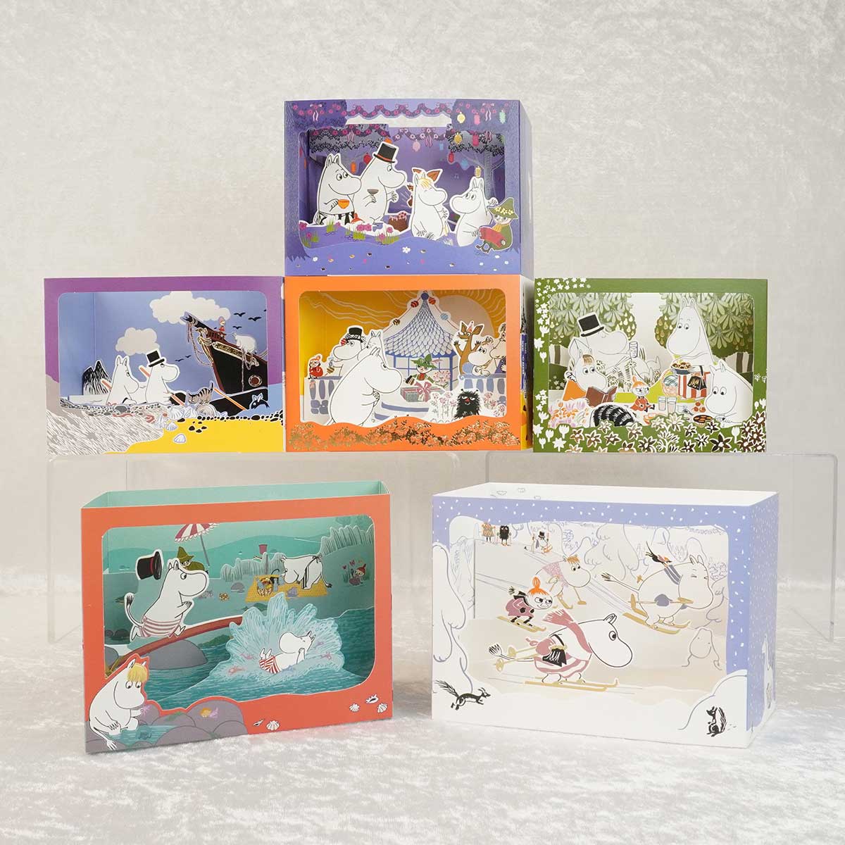 Moomin ムーミン Linnapaperi リンナパペリ 3Dシアターポップアップカード ( ムーミンキャラクターズ / 海水浴 )