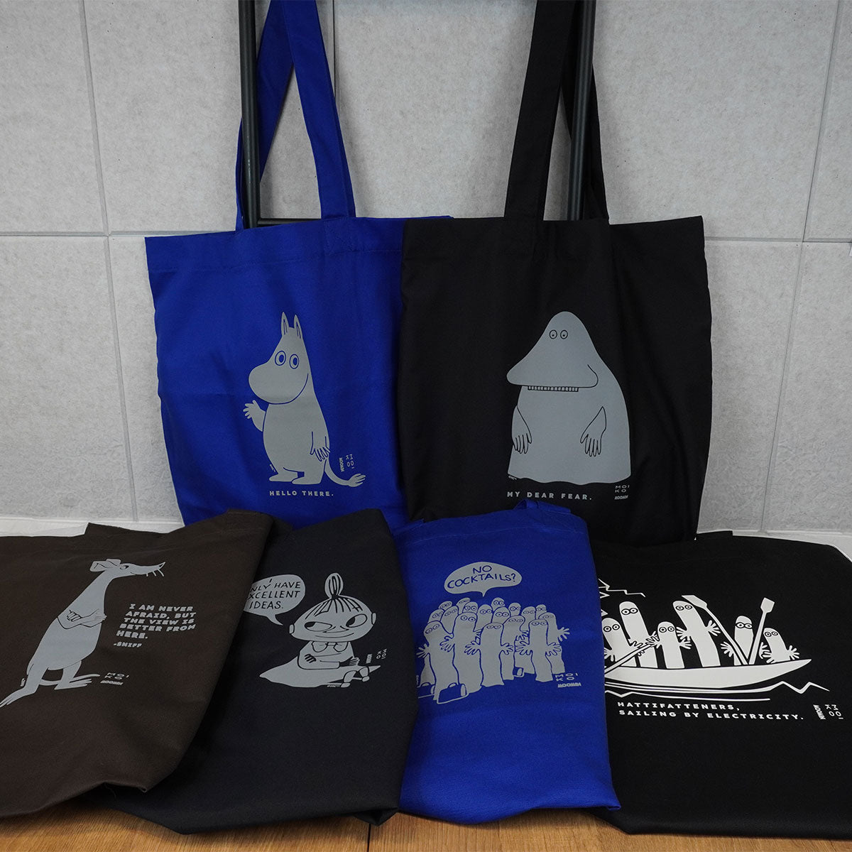 Moomin ムーミン MOIKO モイコ リフレクターバッグ ( ニョロニョロ / ボート / ブラック )