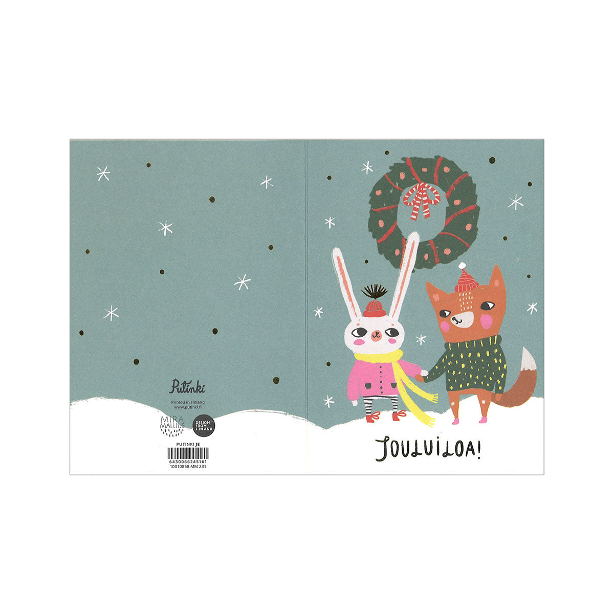 Putinki プティンキ クリスマスグリーティングカード ( Mira Mallius / クリスマスリース )