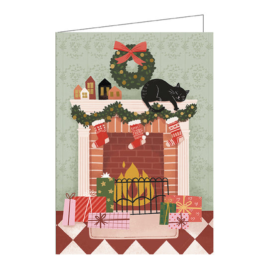 Putinki プティンキ クリスマスグリーティングカード ( Kaisu Sandberg カイス・サンドバーグ / 暖炉 )