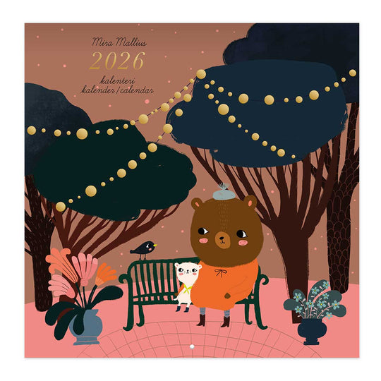 Putinki プティンキ 壁掛けカレンダー 2026年 ( Mira Mallius ミラ・マリウス / 30×30cm )