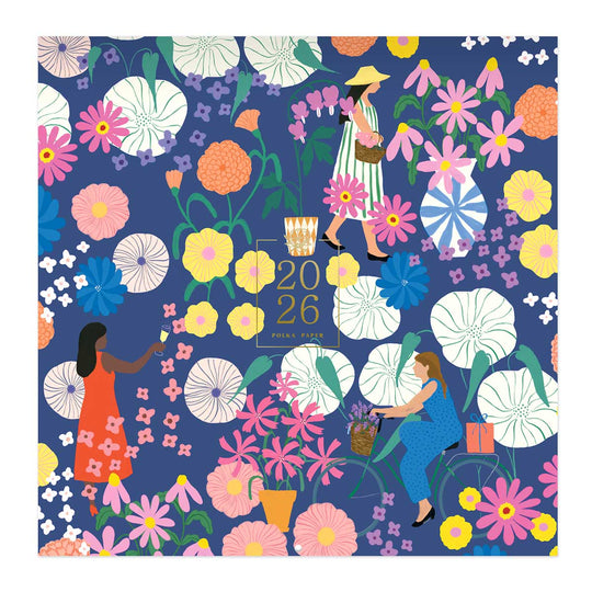 Putinki プティンキ 壁掛けカレンダー 2026年 ( Polka Paper ポルカ・ペーパー / 30×30cm )