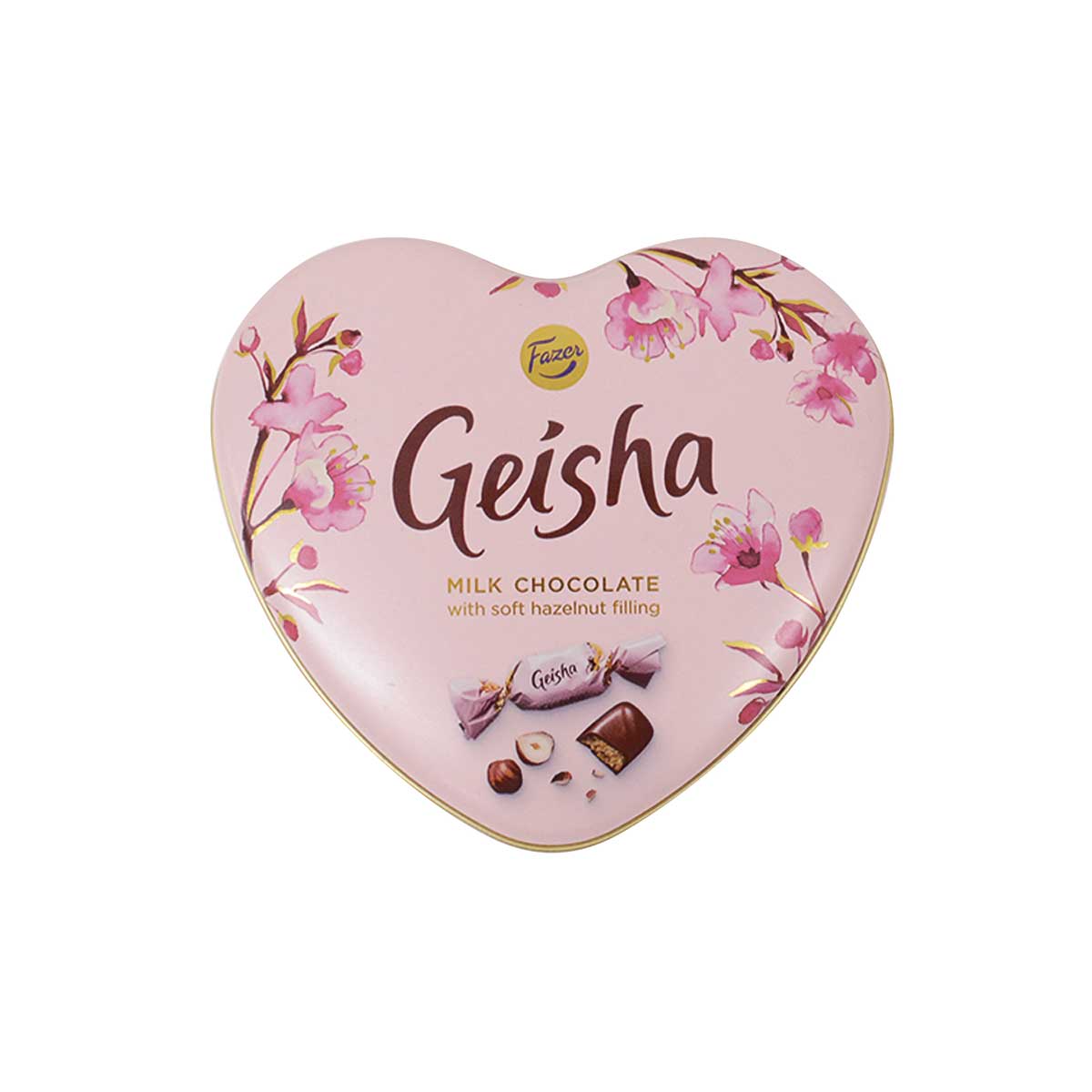 FAZER ファッツェル Geisha ゲイシャ ミルクチョコレート ( ハート缶 / ミニ / 8粒 )