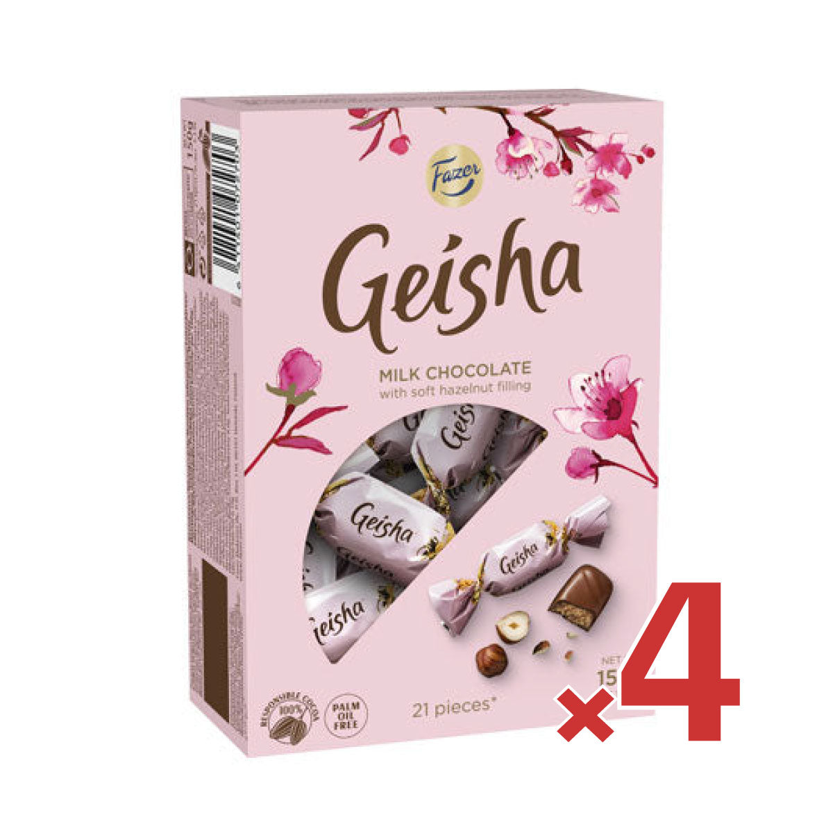 【期間限定】Fazer ファッツェル Geisha ゲイシャ ミルクチョコレート( 150g / 4箱セット )