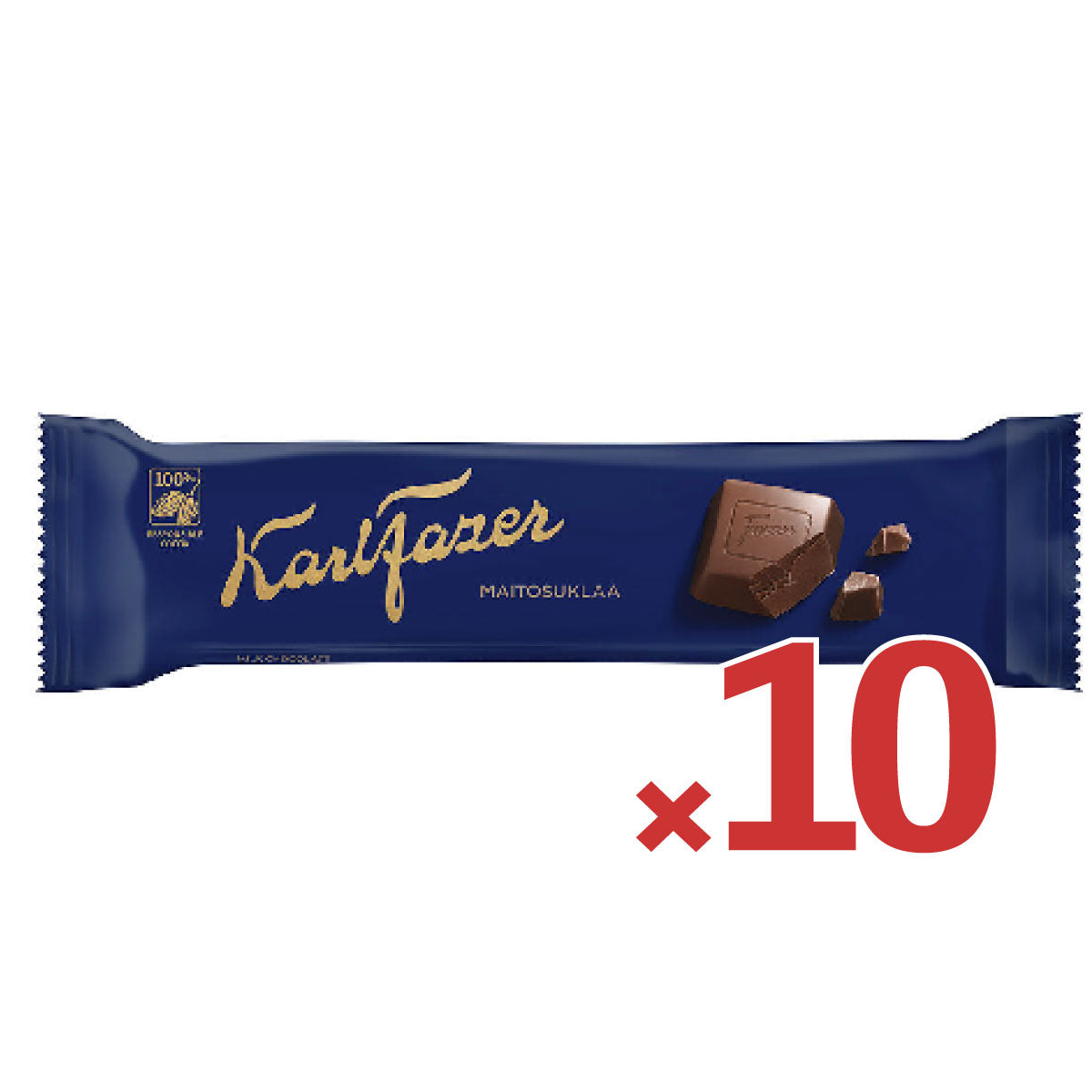 【20％OFF】Fazer ファッツェル  KarlFazer ミルクチョコレート ( バー / 39ｇ/ 10本セット )【セール】