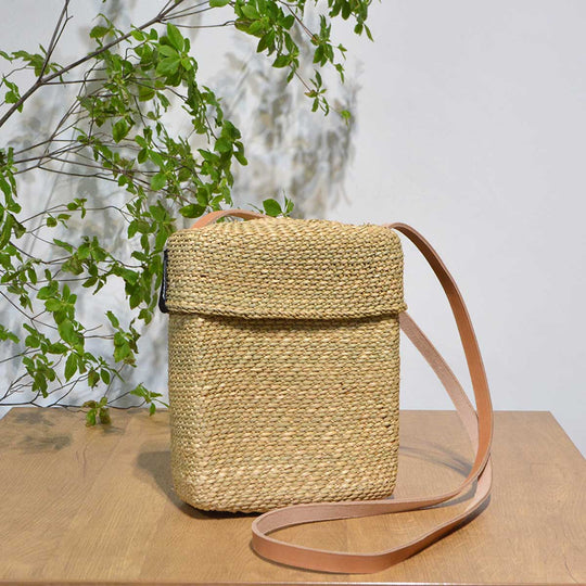 Mifuko ミフコ 蓋つきショルダーバッグ ( ブラウン / S )