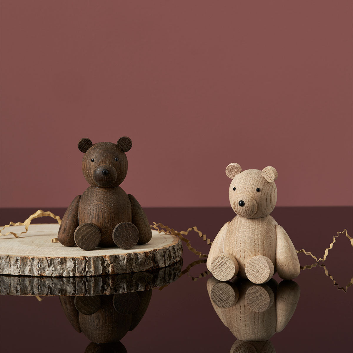 Lucie Kaas ルーシーコース Teddy 木製オブジェ ( テディ / スモークオーク )