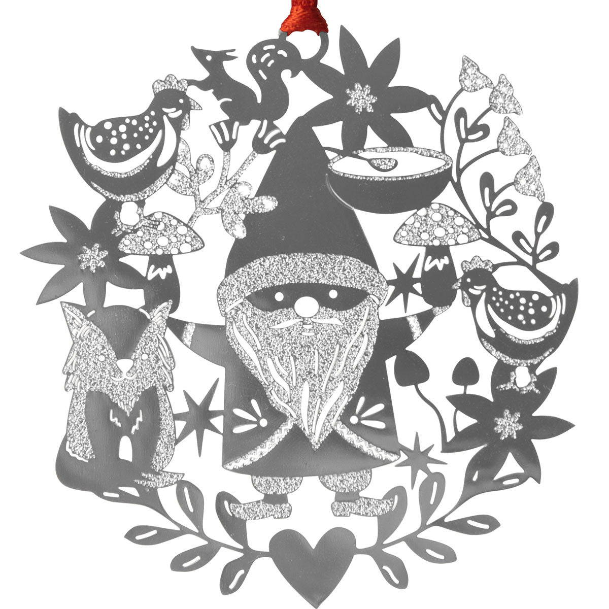 Pluto Design プルート・デザイン ハンギングメタルデコレーション ( フォックス&サンタ )