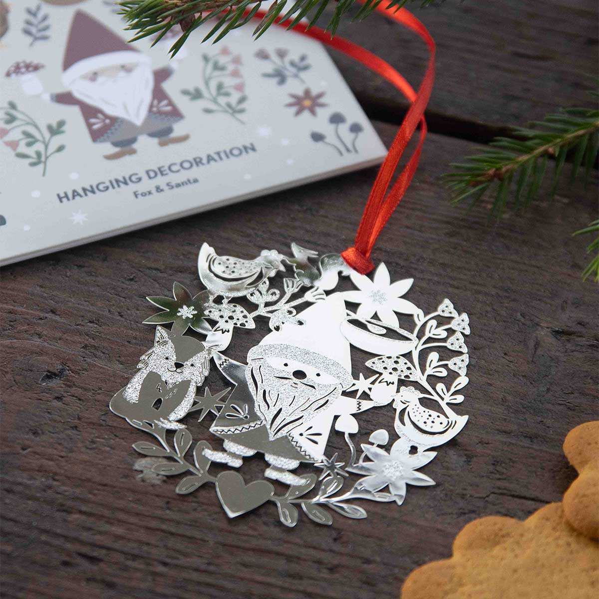 Pluto Design プルート・デザイン ハンギングメタルデコレーション ( フォックス&サンタ )