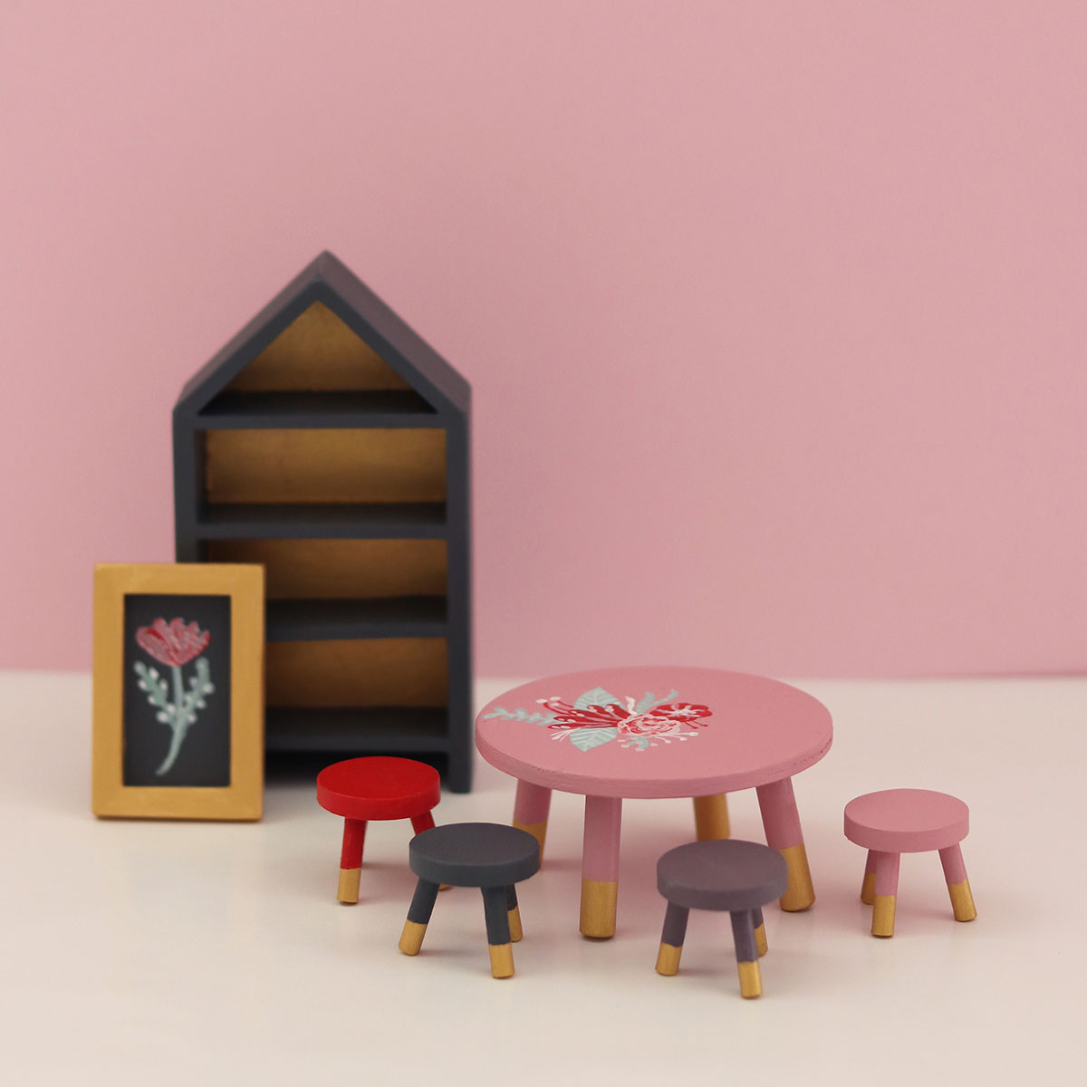 Lundby ルンドビー DIY テーブル&本棚セット