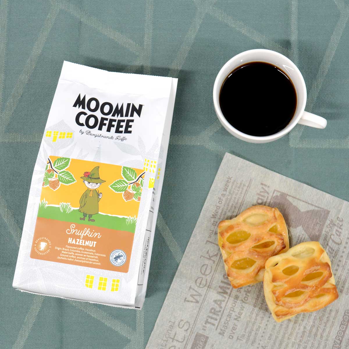 Moomin ムーミン Bergstrands Kafferos ベルグストランドコーヒー ムーミンコーヒー ( スナフキン / ヘーゼルナッツ / 250g )