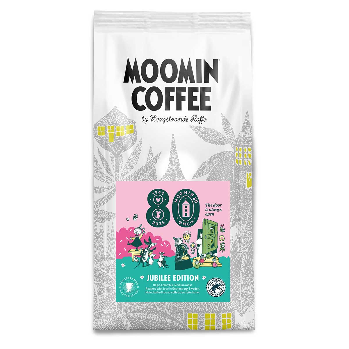 Moomin ムーミン Bergstrands Kafferos ベルグストランドコーヒー ムーミンコーヒー ( 80周年エディション / ミディアムロースト / 250g )