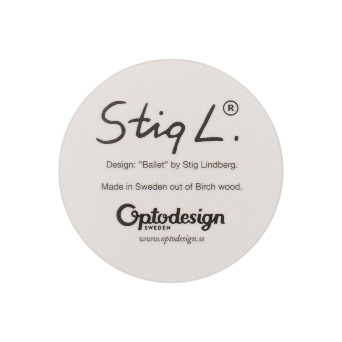 Opto design オプトデザイン Stig Lindberg 木製コースター ( BALLET / 1個 )