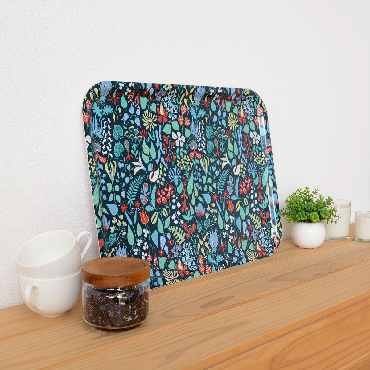 Opto design オプトデザイン Stig Lindberg 木製トレイ ( Herbarium / グリーン / 43×33cm / Lサイズ )
