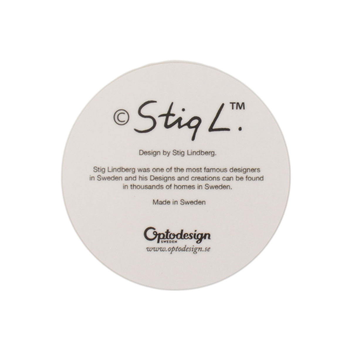 Opto design オプトデザイン Stig Lindberg 木製コースター ( Herbarium / ホワイト / 1個 )