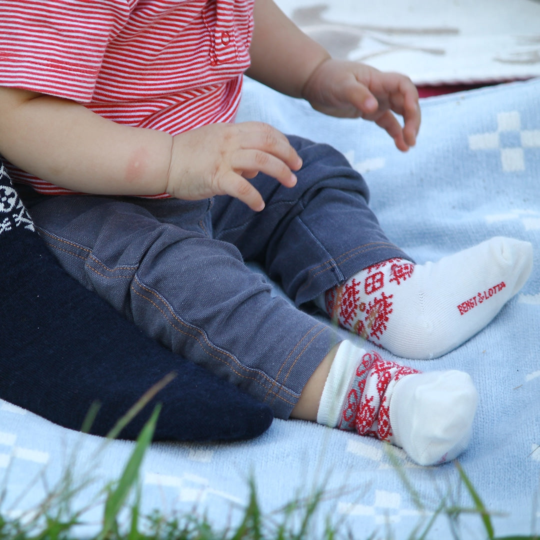 Bengt&Lotta ベングト&ロッタ ベビーソックス ( フィアルネス / ホワイト )