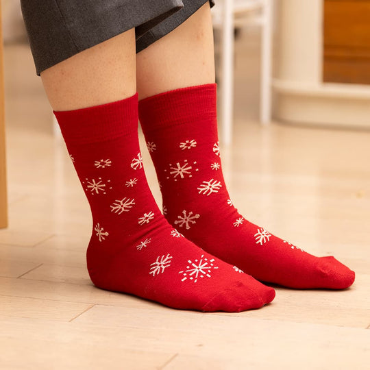 Bengt&Lotta ベングト&ロッタ レディースソックス ( スノースター / レッド )