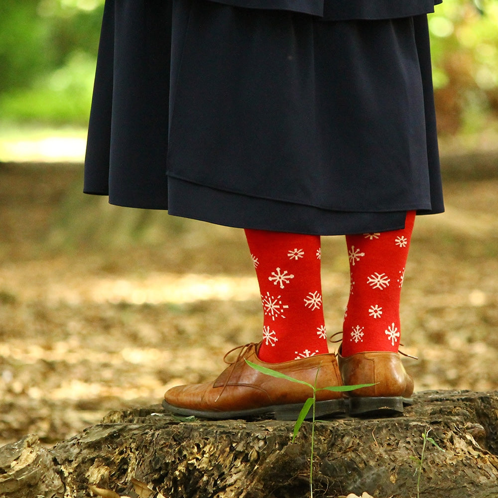 Bengt&Lotta ベングト&ロッタ レディースソックス ( スノースター / レッド )