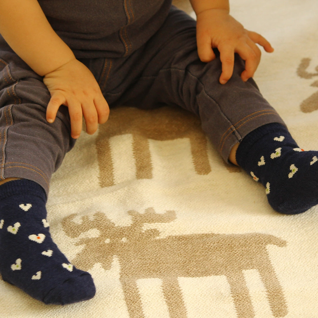 Bengt&Lotta ベングト&ロッタ ベビーソックス ( スモールハート / ブルー )