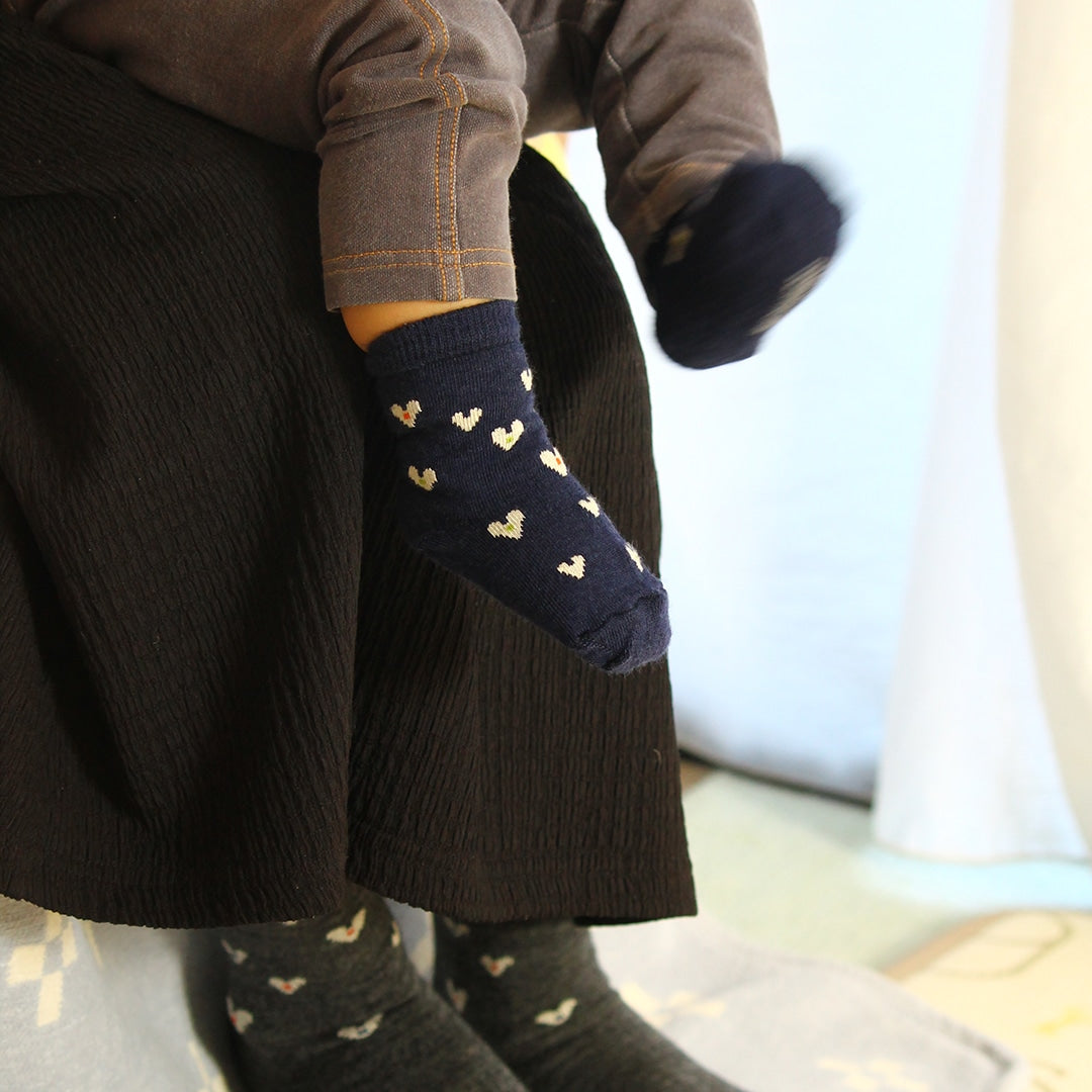 Bengt&Lotta ベングト&ロッタ ベビーソックス ( スモールハート / ブルー )