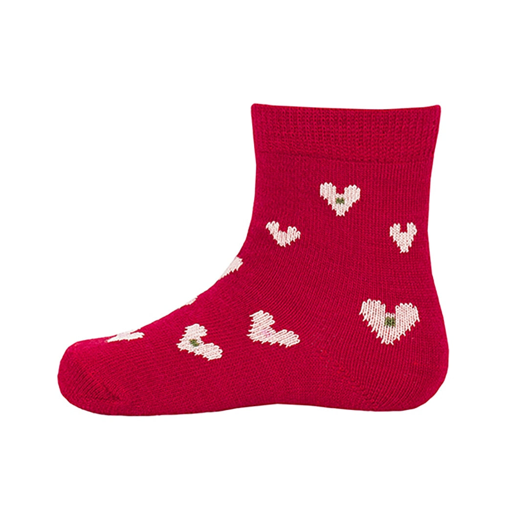 Bengt&Lotta ベングト&ロッタ ベビーソックス ( スモールハート / レッド )