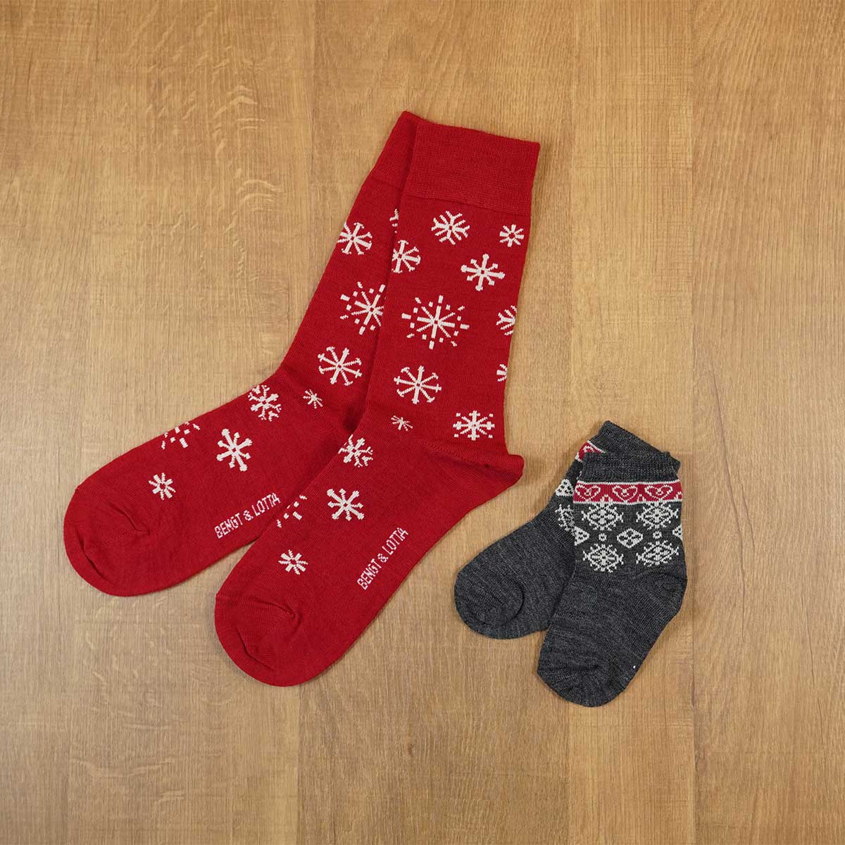 Bengt&Lotta ベングト&ロッタ ベビーソックス ( スモールハート / レッド )