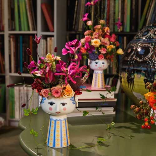 Bjorn Wiinblad ビヨン・ヴィンブラッド EVA フラワーベース ( H18.5cm / ライトブルー )