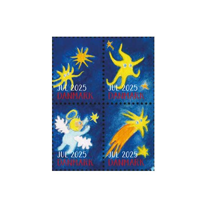 Danish Christmas Seals デンマーク クリスマス シール ( 2025年 / 4枚カット )
