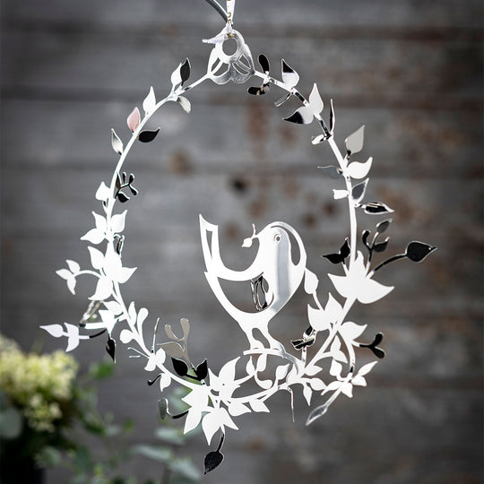 JETTE FROLICH イエッテ・フローリッヒ 小鳥と花のリース ( M / シルバー )