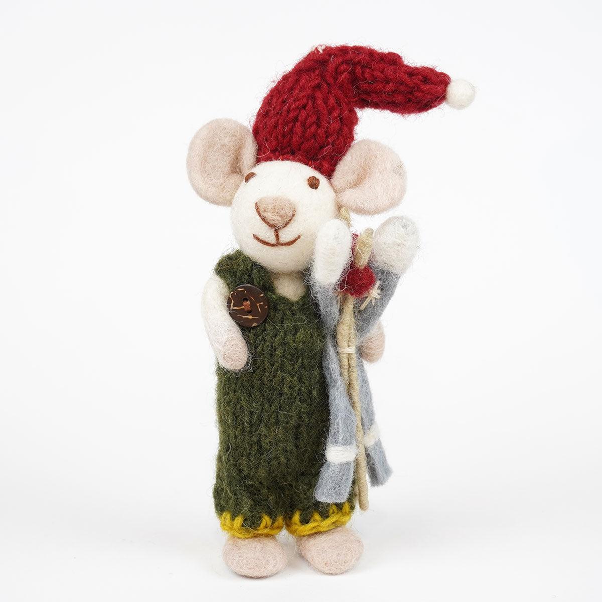 Gry&Sif グライアンドシフ オーナメント ( ホワイトマウス / グリーンパンツ / スキー )