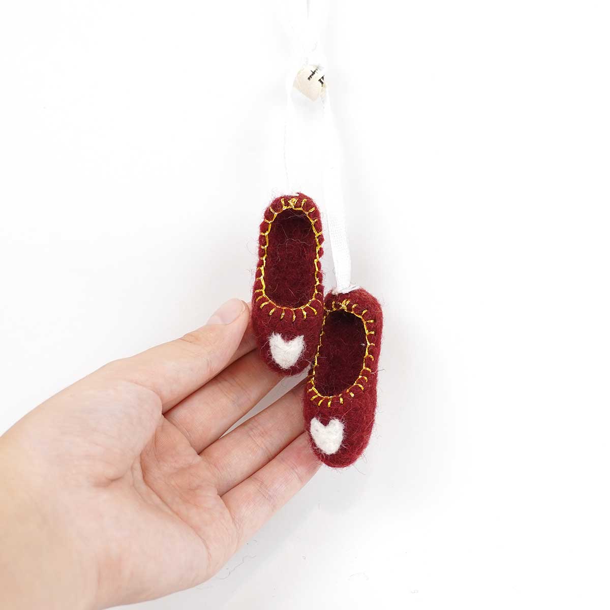 Gry&Sif グライアンドシフ オーナメント ( バレエシューズ / レッド / ハート )