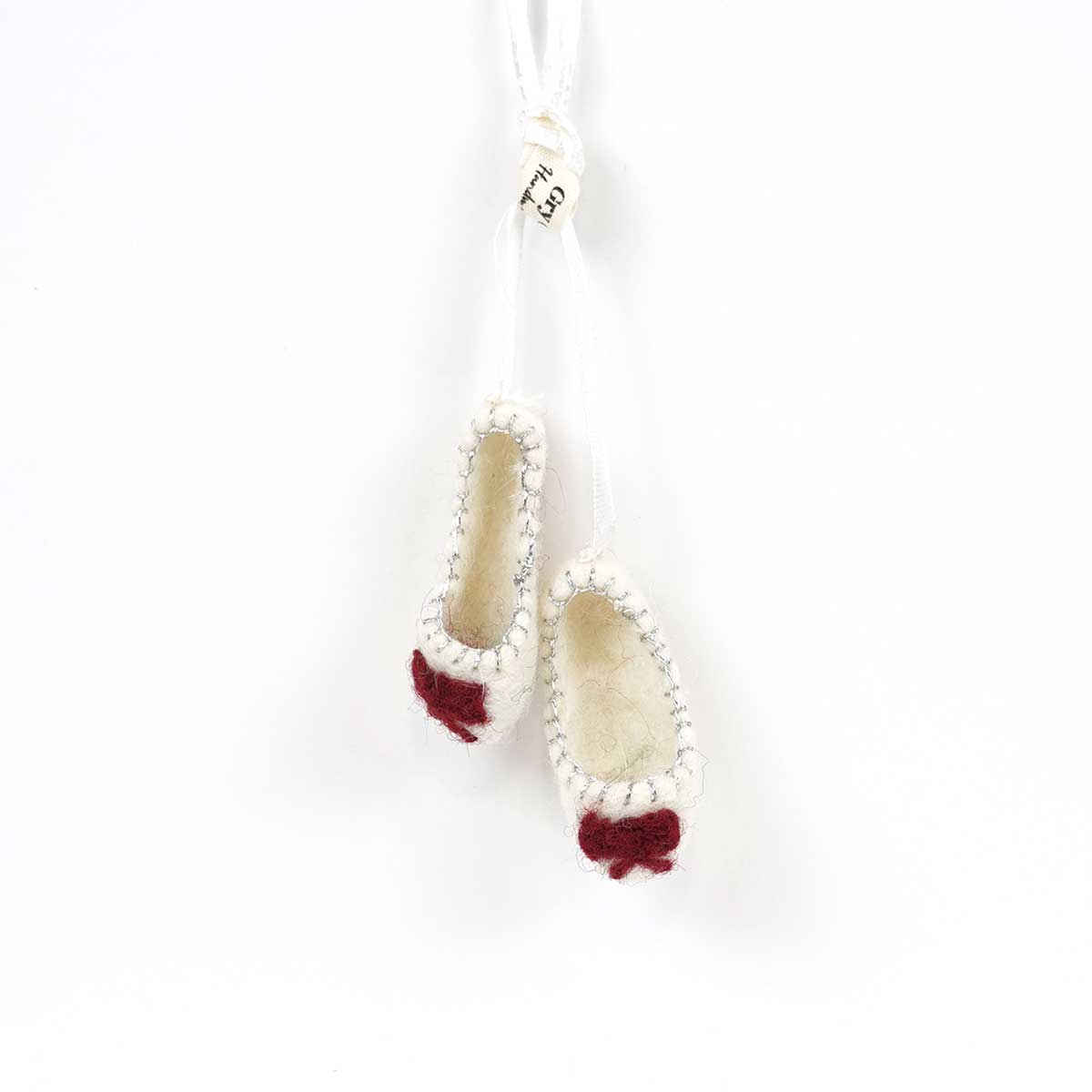 Gry&Sif グライアンドシフ オーナメント ( バレエシューズ / ホワイト / リボン )