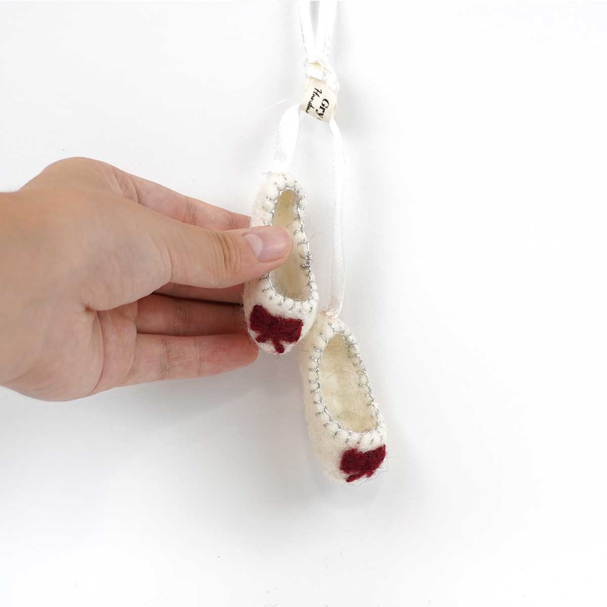 Gry&Sif グライアンドシフ オーナメント ( バレエシューズ / ホワイト / リボン )