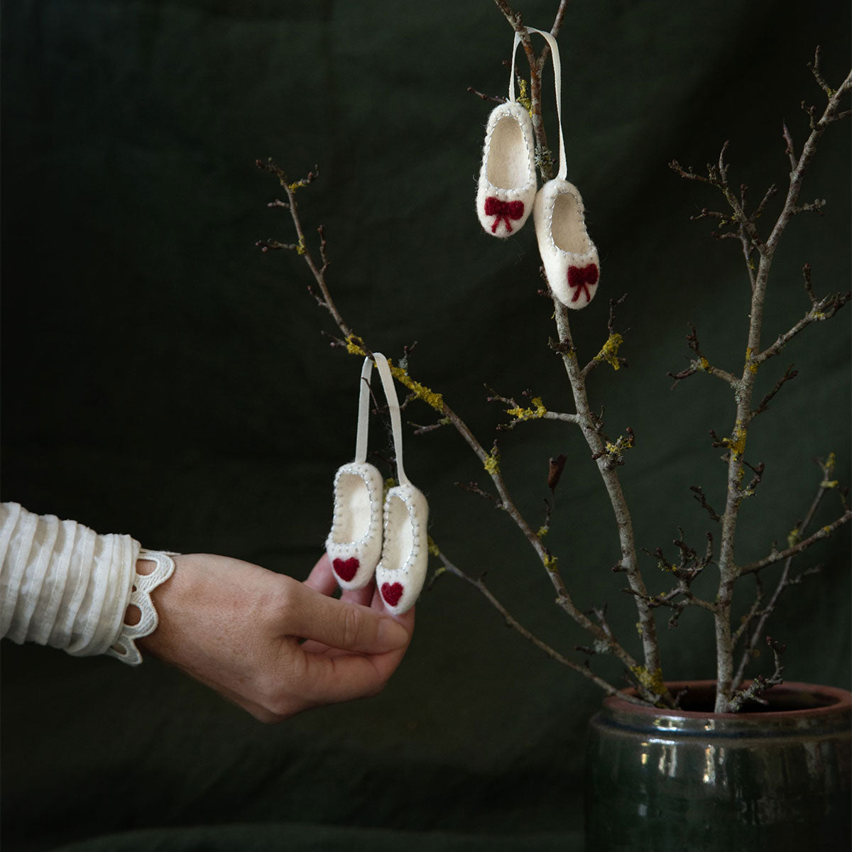 Gry&Sif グライアンドシフ オーナメント ( バレエシューズ / ホワイト / リボン )