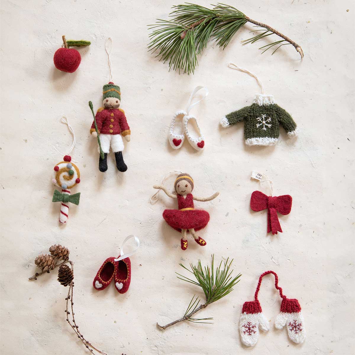 Gry&Sif グライアンドシフ オーナメント ( バレエシューズ / ホワイト / リボン )