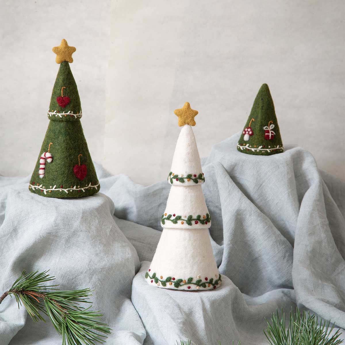 Gry&Sif グライアンドシフ スタッキングツリー ( クリスマス刺繍 / グリーン )