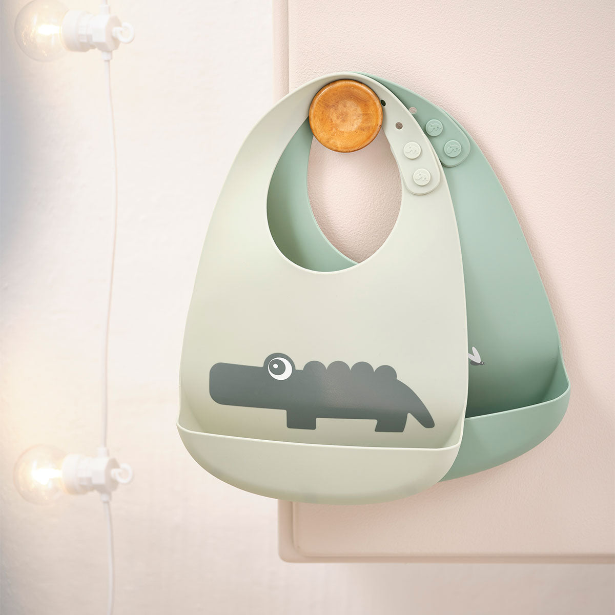 done by deer ダンバイディア ベビー・キッズ食事用エプロン ピーカブー シリコンビブ ( マスタード / 2枚セット )