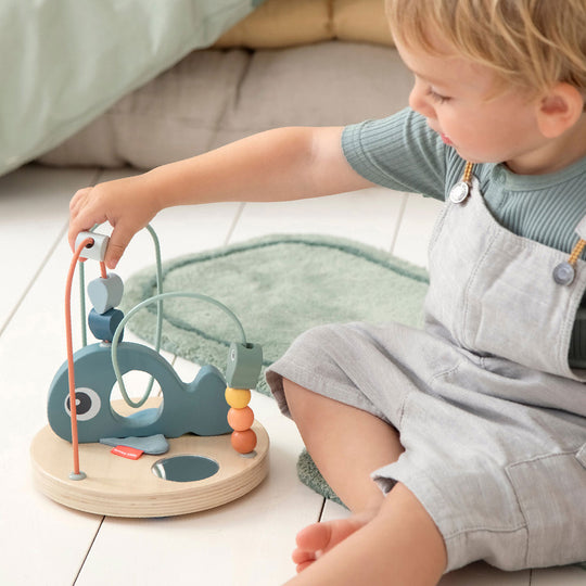 done by deer ダンバイディア 木製知育玩具 ビーズメイズ ( ウォリー / ブルー )