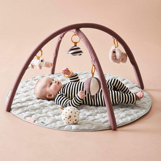 done by deer ダンバイディア おもちゃ付きマット アクティビティプレイマット ( パウダー )