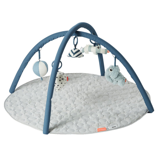 done by deer ダンバイディア おもちゃ付きマット アクティビティプレイマット ( ブルー )