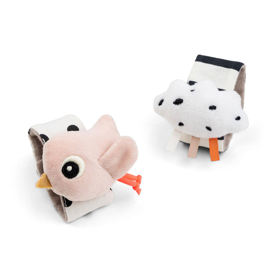 done by deer ダンバイディア 知育ベビーブレスレット リストラトル ( ハッピークラウド / パウダー / 2個セット )