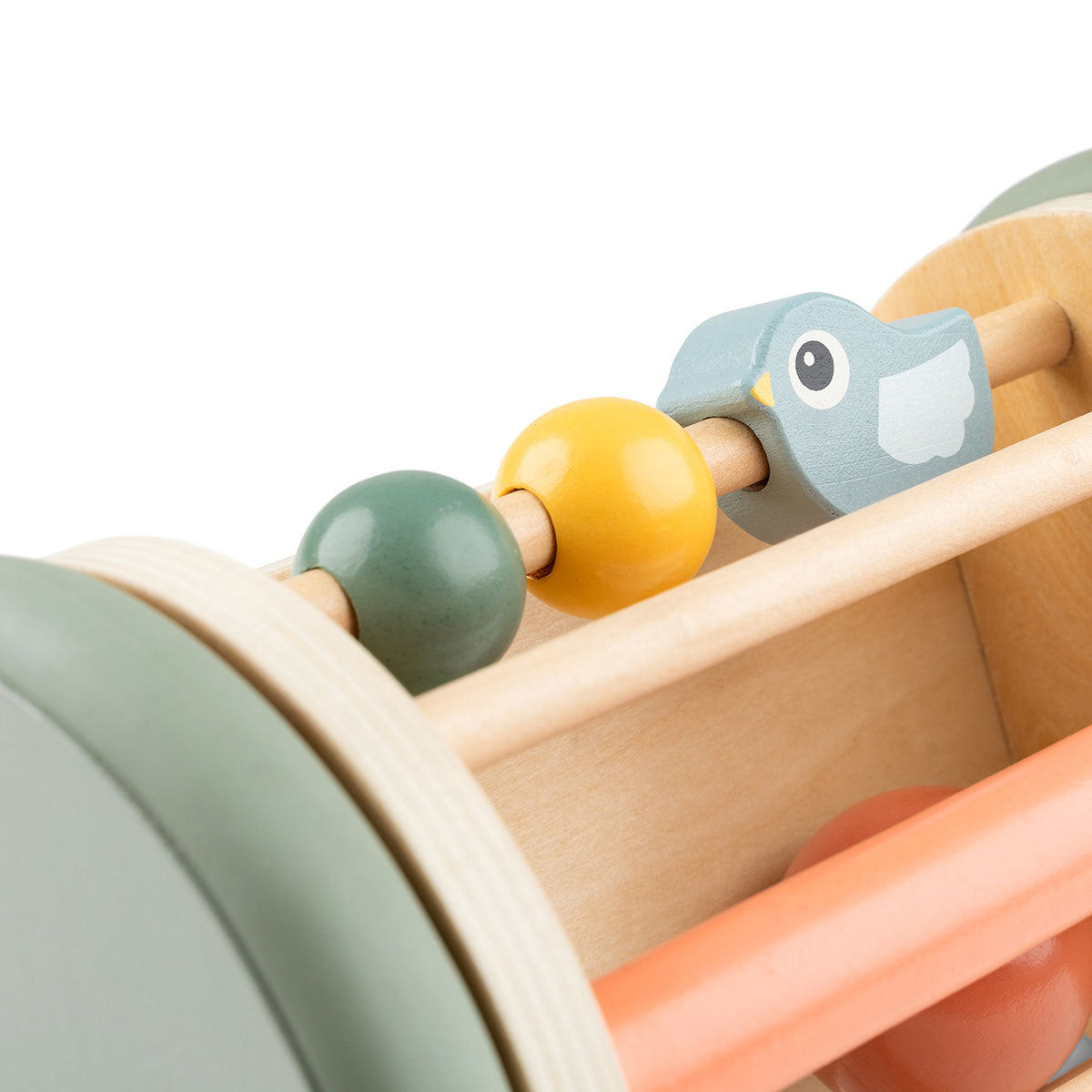 done by deer ダンバイディア 木製知育玩具 ローリングアクティビティミラー ( バーディ )